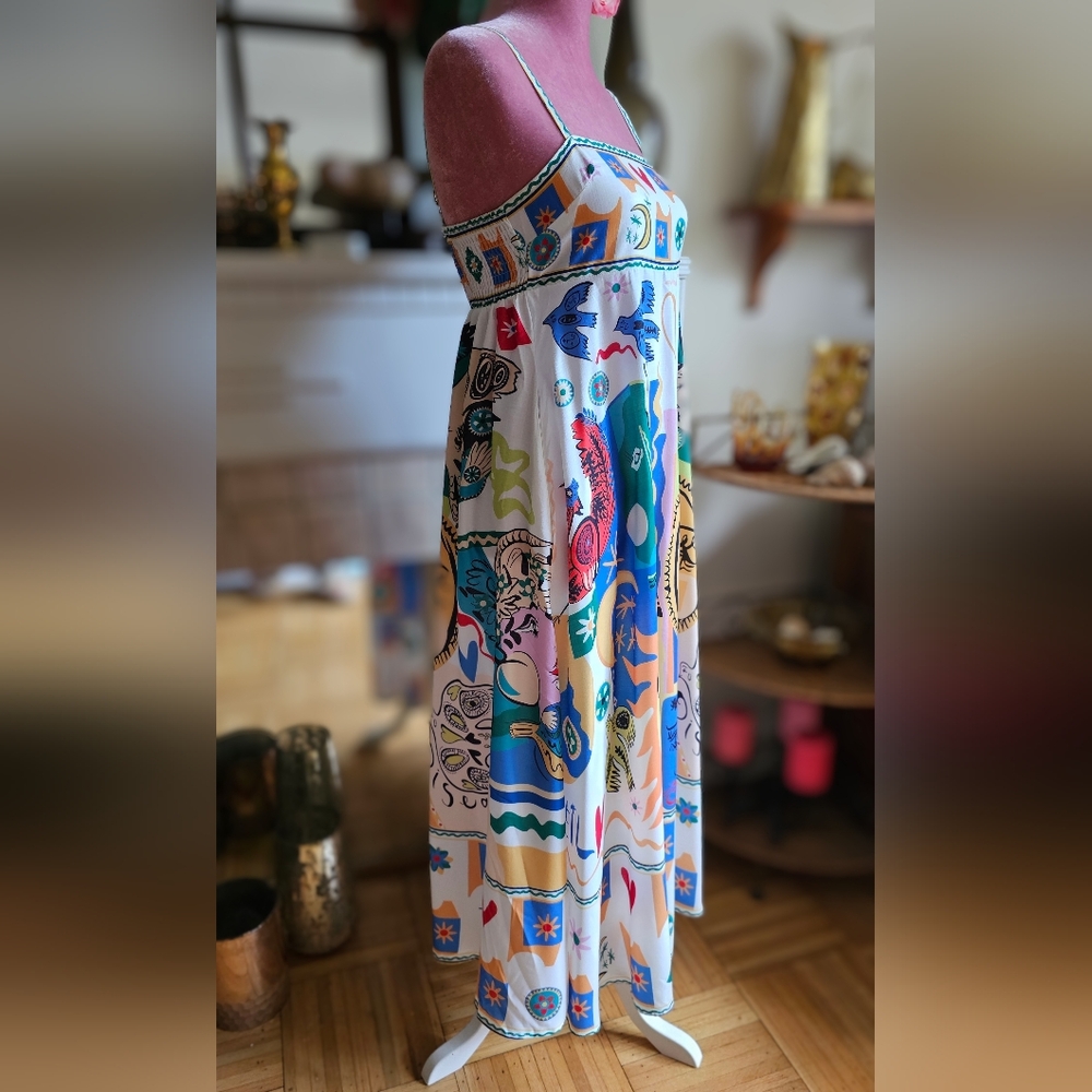 Womens Sundress, Size S. Soleil Sundress. Summer Dress. Pocket Dress.